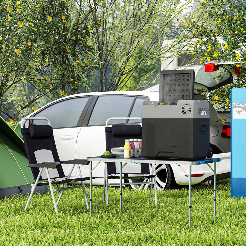 12 Volt Car Fridge Refrigerator, 42 Quart Portable Electric Cooler, 12V/24V DC & 100-240V AC, -4℉-68℉