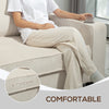Three Seater Sofa, Fabric 3 Seater Couch with Spring Cushion and Cup Holders for Living Room, Bedroom