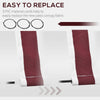 11' x 10' Retractable Awning Fabric Replacement Outdoor Sunshade Canopy Awning Cover, UV Protection, Red & White