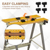 Foldable Work Bench w/ 4 Adjustable Clamps, Carpenter Saw Table