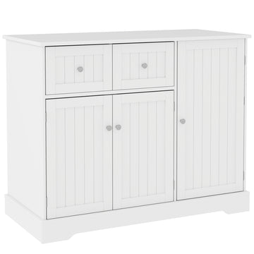 Cat Litter Box Enclosure with Drawer, Storage, Anti-tip Kit, for Living Room, Bedroom, White
