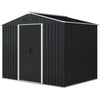 8' x 6' Outdoor Storage Shed, Metal Garden Tool Storage House with Lockable Sliding Doors and Vents for Backyard Patio Lawn