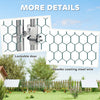 Metal Chicken Coop with Water- and UV-Protection Cover for Backyard Hen, Duck, Rabbit, 39.4' x 9.8' x 6.4'