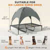 Elevated Dog Bed with Canopy, Portable Raised Dog Cot for XL Sized Dogs, Indoor & Outdoor, 48