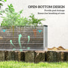 6' x 1.5' x 1.3' Galvanized Raised Garden Bed, Elevated Large Metal Planter Box w/ Install Gloves, Light Grey