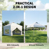 10' x 10' Pop Up Canopy Tent, Instant Sun Shelter, Tents for Parties, with Wheeled Carry Bag, for Outdoor, Garden, Patio, White