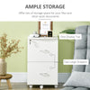 2 Drawer File Cabinet with Lock, Small Rolling Filing Cabinet for A4, Letter-Size Documents, Printer Stand for Home Office, 17