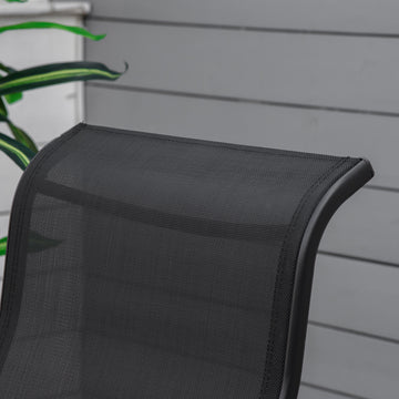 Patio Glider with Breathable Mesh Fabric, Outdoor Glider Chair, Garden Rocking Gliding Seat for Patio, Yard, Porch, Black