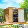6 x 4FT Galvanized Garden Storage Shed, Metal Outdoor Shed with Double Doors and 2 Vents, Yellow
