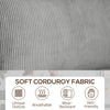 Three Seater Sofa, Fabric 3 Seater Couch with Spring Cushion and Cup Holders for Living Room, Bedroom, Light Grey