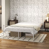 Metal Full Platform Bed Frame with Headboard, Steel Slat Support, Underbed Storage, No Box Spring Needed, Easy Assembly