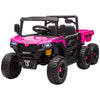 Qaba 24V 4WD Kids Ride On Truck with 6 Wheels Electric Ride On Car with Remote, Dump Bed for 3-8 Years, Green