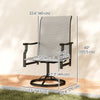 Patio Swivel Chair Set of 2, Swivel Rocker Outdoor Chairs with High Back, for Lawn Garden Backyard Deck