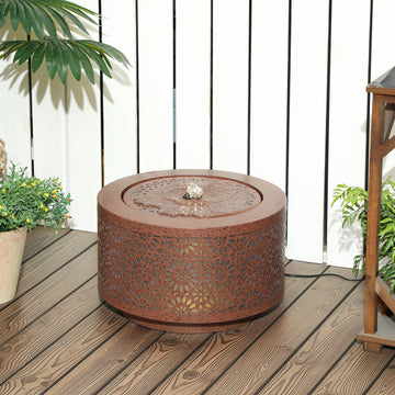 Outdoor Water Fountain with LED Lights, 10