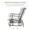 Outdoor Glider Chair, Patio Glider with Steel Frame and Mesh Fabric, Outdoor Patio Chair for Backyard, Garden and Porch, Cream White