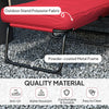 Folding Outdoor Lounge Chair with Cushion, Adjustable Backrest, Reclining Patio Garden Chair with Footrest, Wine Red