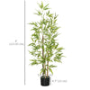 4ft Artificial Tree, Indoor Fake Bamboo with Pot, for Home Office Living Room Decor