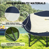 Portable Camp Chair, Double Camping Chair with Cup Holders and Carry Bag, Support 551 lbs, Navy Blue