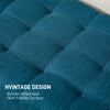 Storage Ottoman, Linen Fabric End of Bed Bench with Button Tufted Storage Bench for Bedroom, Blue