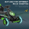 Pedal Go Kart w/ Adjustable Seat, Rubber Wheels Shock Absorb