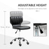 Height Adjustable Salon Stool, PU Leather Rolling Stool with Back, Wheels for Beauty, Spa, Tattoo, Home Office, Black