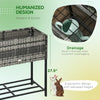 Rattan Raised Garden Boxes, Elevated Flower Beds with Storage Shelf for Herbs, Flowers, Vegetables, Mixed Grey
