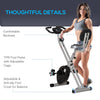 Soozier Foldable Indoor Stationary Bike with 8 Levels of Magnetic Resistance, Exercise Bike for Cardio Workout, Black