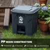 Dog Poop Outdoor Garbage Bin, 8 Gal Pet Waste Garbage Can with Lid and Pedal, Waterproof Plastic Trash Can, Dark Grey