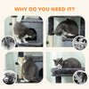 52 Inch Cat Tree with Scratching Posts, Cat Bed, Condo, Grooming Brush, Jumping Platforms, Toy Balls, Anti-tip Kit