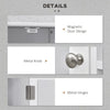 Wall-Mounted Medicine Cabinet, Bathroom Mirror Cabinet with Doors and Storage Shelves, White