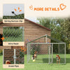 6.6' x 6.6' x 4.9' Outdoor Dog Kennel Heavy Duty Galvanized Steel Chain Link with UV-resistant Roof