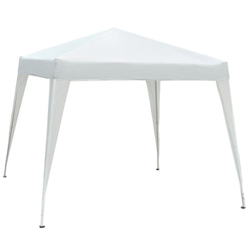 10' x 10'  Arbor Barnum Folding Pop-up Garden Gazebo with Transport Bag-White