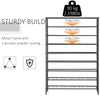 9-Tier Metal Wine Bottle Rack 54 Bottles Freestanding Wine Storage Holder Home Bar Wine Display Stand Cellar Bottle Organizer Black