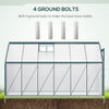 6' x 12' x 6.5' Walk-in Greenhouse, Polycarbonate Greenhouse with Adjustable Roof Vent, Base, Sliding Door, Green