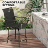 Outdoor Bar Stools Set of 2, 360° Swivel Bar Height Chairs, 27.6
