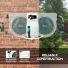 1/2 in x 65ft Wall Mounted Garden Hose Reel, Retractable Water Hose Reel with Auto Rewind, Any Length Lock, Green