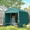 7.9' x 6.6' Garden Storage Tent, Patio Storage Shelter w/ Metal Frame and Double Zipper Doors
