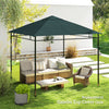 10' x 10' Square Gazebo Canopy Replacement UV Protected Top Cover Sun Shade Charcoal Green