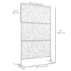 6.5FT Decorative Outdoor Divider, Metal Privacy Screen with Stand, Large Leaf Style, White