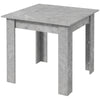 Square Dining Table, Modern Dining Room Table with Faux Cement Effect, Space Saving Small Kitchen Table, Cement Grey
