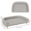 Dog Sofa for Large Dogs with Washable Cover, Anti-slip Foot Pads, Grey