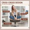 Armless Office Chair, Criss Cross Chair with Adjustable Height & Tilt Function for Home Office, Study, Grey
