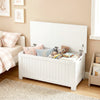 Large Storage Box Storage Trunk Cabinet Container with Lid and 2 Safety Hinges, White