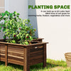 Raised Garden Bed, Wooden Elevated Planter Box Outdoor with Legs, for Vegetables, Flowers, Herbs, L-shaped, Carbonized