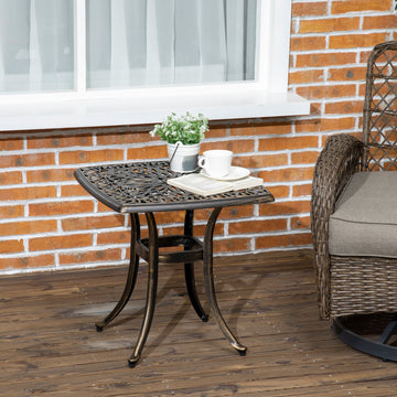 Aluminium Outdoor Side Table with Umbrella Hole, 21