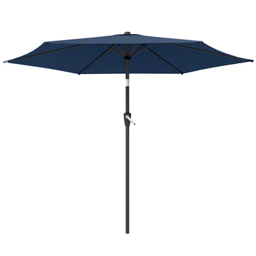 9FT Patio Umbrella, Outdoor Table Patio Umbrellith Tilt, Crank, 6 Ribs, UV Protection for Garden, Lawn, Deck, Backyard