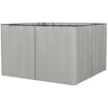 Gazebo Curtains, 10' x 10' Universal Replacement Privacy Curtain, 4-Panels Sidewall with Hooks/C-Rings, Light Grey