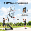 Soozier Portable Basketball Hoop Height Adjustable 8-10 Ft with 47