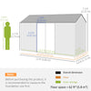 8.5' x 5.5' Metal Garden Storage Shed, Outdoor Tool Storage House with Lockable Door, Vents, Sloped Roof
