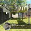 10' x 12' Retractable Pergola Canopy with Roller Shade, Free Standing Patio Gazebo, UPF30+